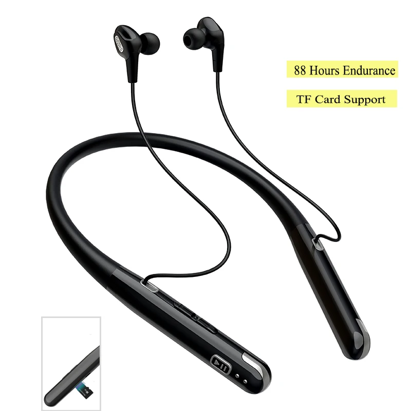 наушники бесповородные 88h Спортивные Fone Bluetooth V5.1 с микрофоном шейный бас