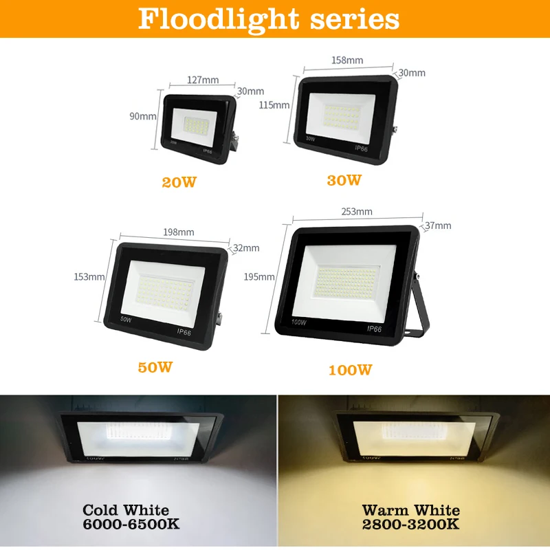 Luz de inundación LED con sensor de movimiento de 10 W para exteriores,  luces de seguridad sensibles a Pir, lámpara de pared IP66, reflector