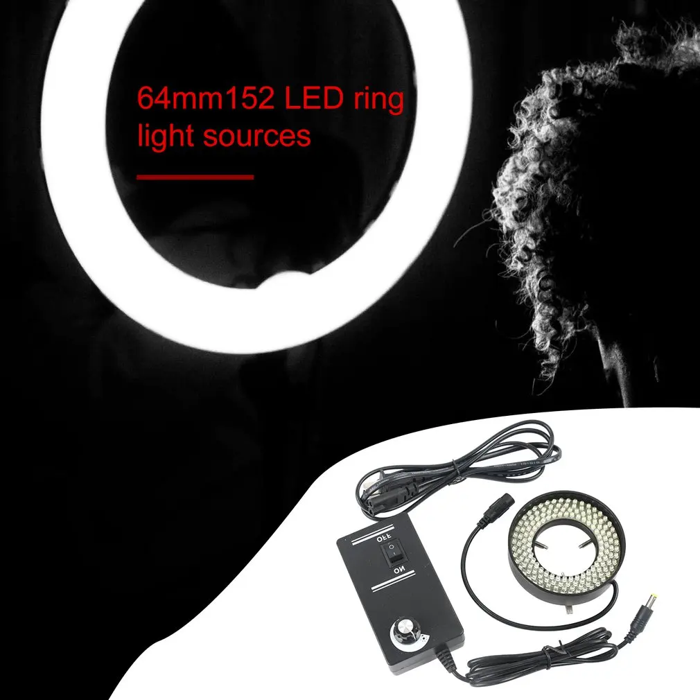64mm152 LED Lamp Bead Illumination Microscope Adjustable Light Source Adjustable Ring Light Split Type
