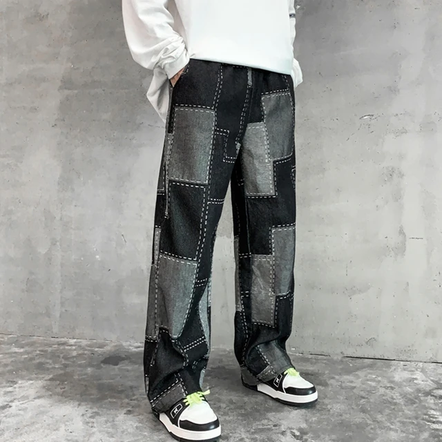 Pantalones De Chándal Para Hombre Moda De Hip hop Holgados Pañuelo Ropa De  Calle