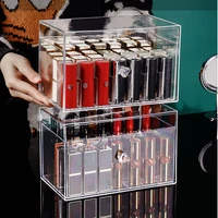 Drawer Lipstick Storage Box Dressing Table Lip Gloss Multi Compartments Makeup Organizer Shelf Luxury Cosmetics Organiser 1