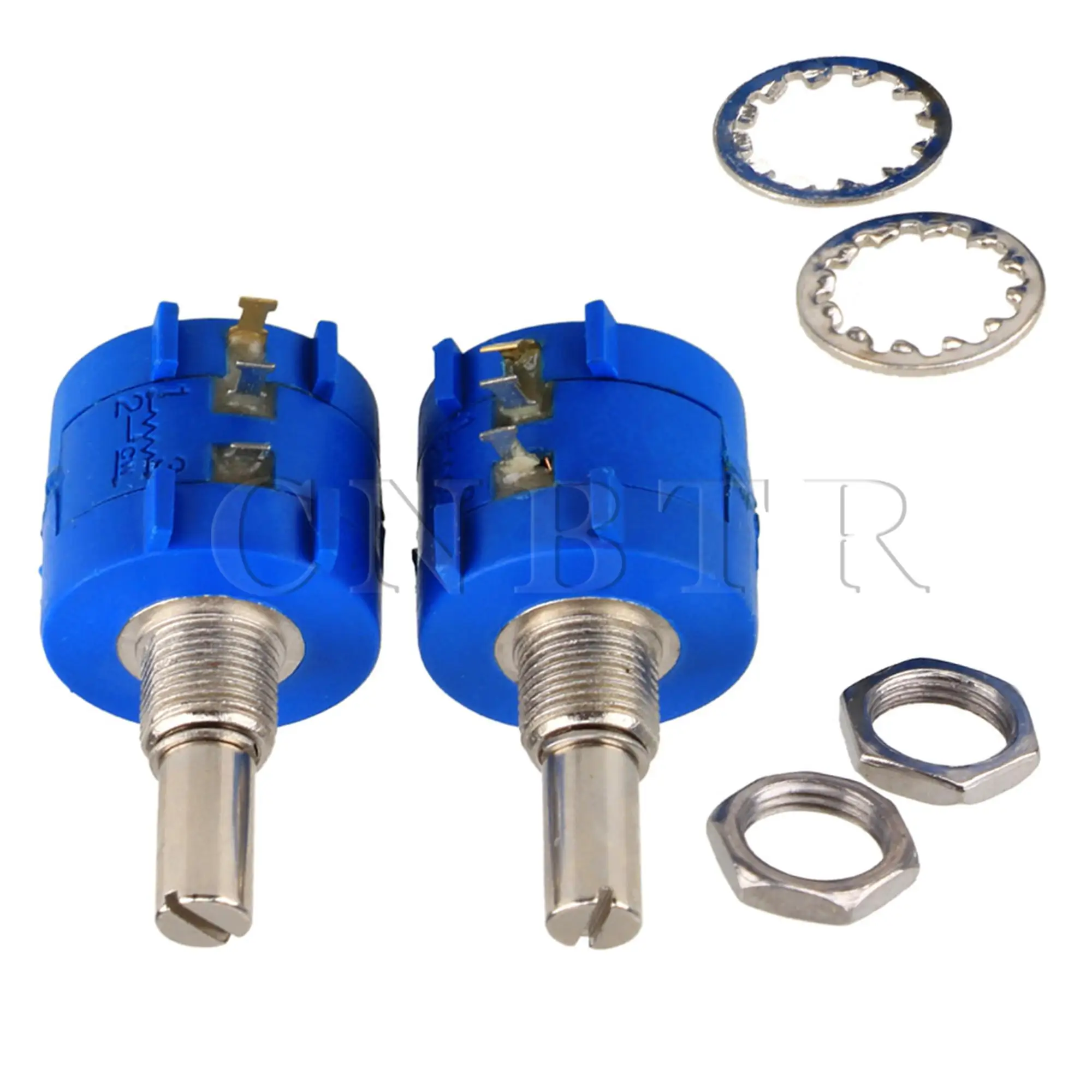 

CNBTR 2pcs 3590S-2-103L 10K Ohm 10-Turn Rotary Wire Wound Precision Pot