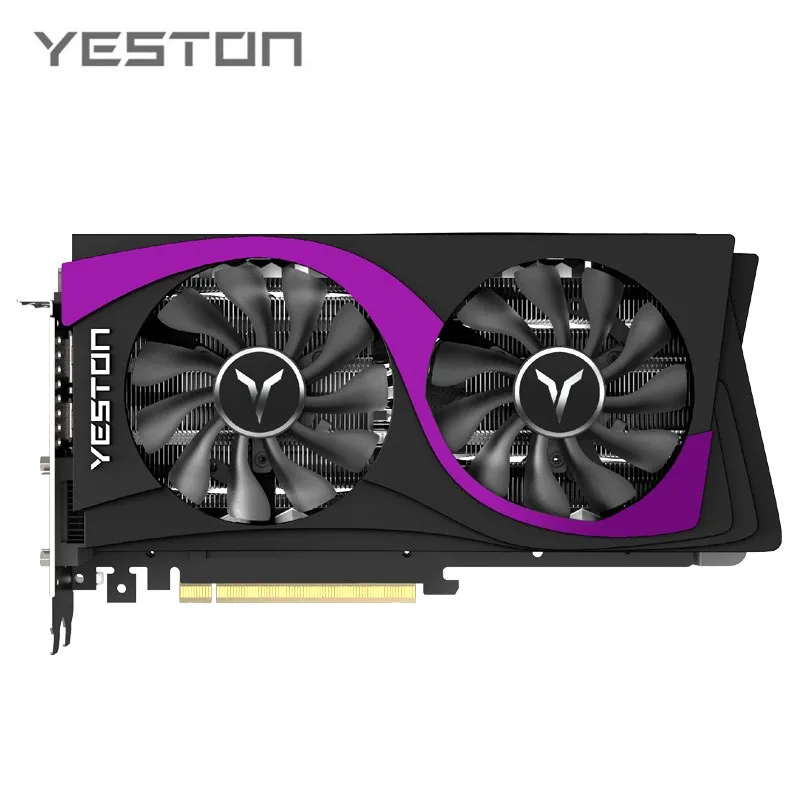 

Yeston RX5500XT-8G D6 Graphic Card 1717-1845MHz 14GHz 128bit GDDR6 Gaming Graphics Card with 2 Fans 4 Heat Pipes video card