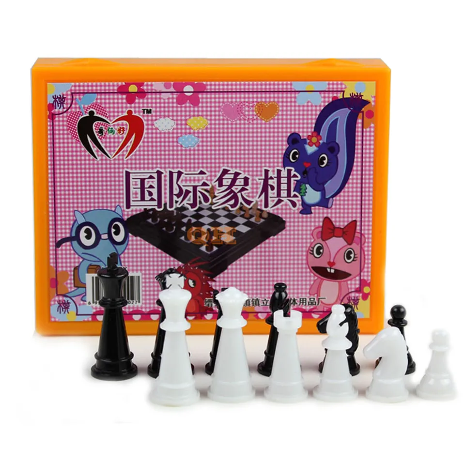 

Hot Simple Small Box Loading Chess Magnetic Mini Portable Plastic Chess Set Board Games For Friends Children Entertainment Gifts