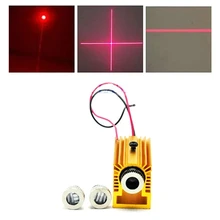 

5mW 650nm Focusable Red Laser Diode Dot Line Cross LED Module 12x30mm w/Heatsink