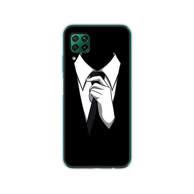 For Huawei P40 Lite 4G 5G Soft TPU Silicon Phone Cover For Huawei P40 Lite E P40Lite Bumper Coque Skin shockproof black