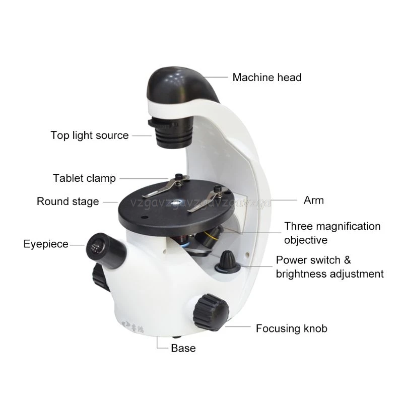  Monocular Triple 4x 10x 20x Coarse 40x-320x Focusing Home School Science Educational Student Mini I