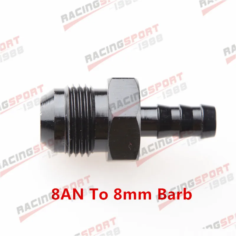 BLACK 4AN 6AN 8AN 10AN 12AN до 4 мм 6 мм 8 мм 10 мм 1 ''прямой фитинг топливной линии - Цвет: BLACK