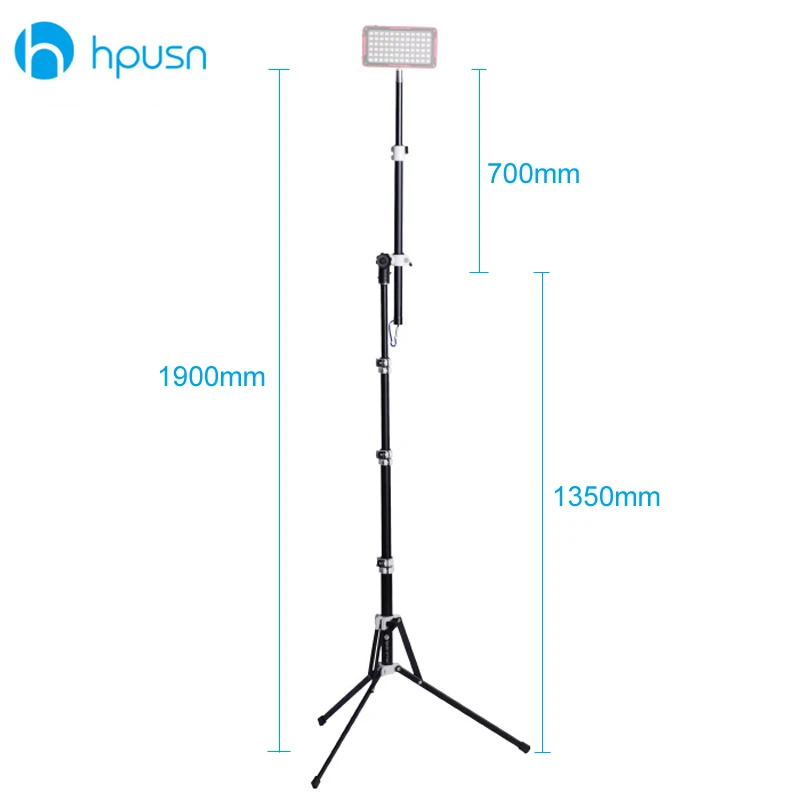 Hpusn B4X Photography Light Stand Dual-use Flash Speedlite Umberlla Softbox Tripod Aluminum Alloy Holder for Photo LED Lighting