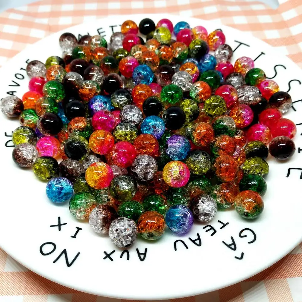 Бусины для браслетов ожерелий аксессуаров ручной работы 8-12 мм 500 г в пакете 700 ~ 900