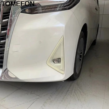 

TOMEFON For Toyota Alphard Vellfire 2016 2017 2018 Front Foglight Lamp Fog Light Cover Trim Accessories ABS Chrome Sliver Glossy