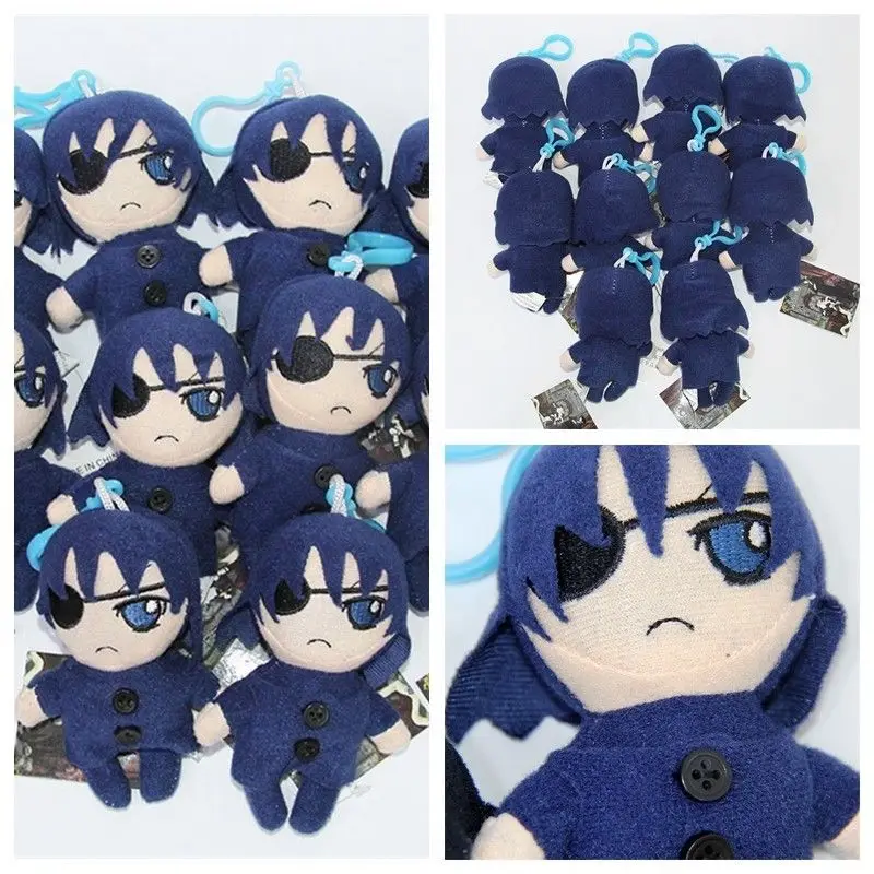 12 см/" Аниме Черный Дворецкий Kuroshitsuji Ciel мини плюшевый брелок чучела Хлопок Плюшевые игрушки клип куклы-цепочки кулон брелок подарок