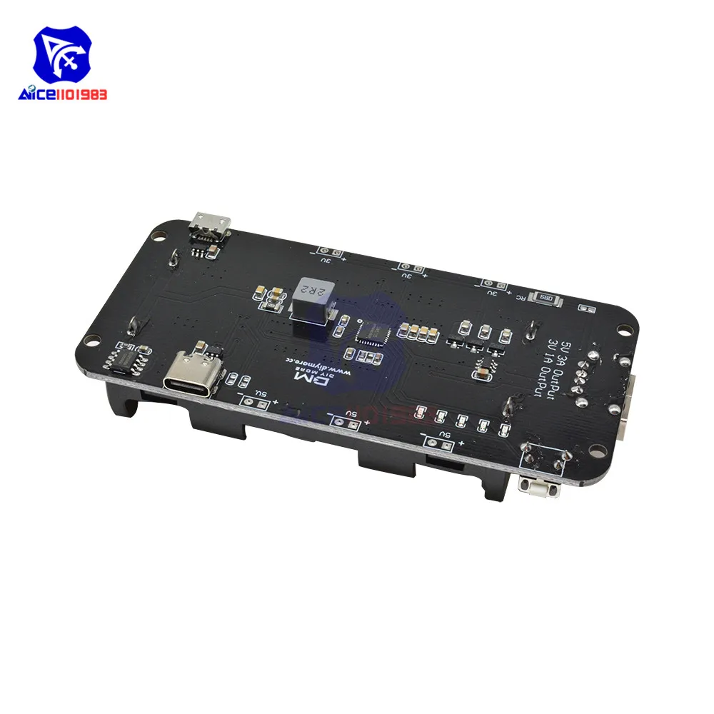 Зарядное устройство diymore ESP8266 ESP32 ESP32S WeMos 2 аккумулятора 18650 V8 5 В А выход Micro USB/Type C