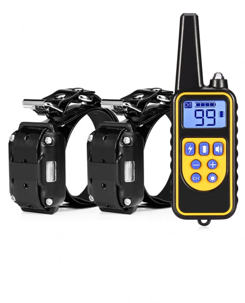 Goedkoop 800M Hond Opleiding Kraag Eectric Shock Kraag Voor Honden IP7 Duiken Waterdichte Afstandsbediening Hond Apparaat Opladen Lcd display
