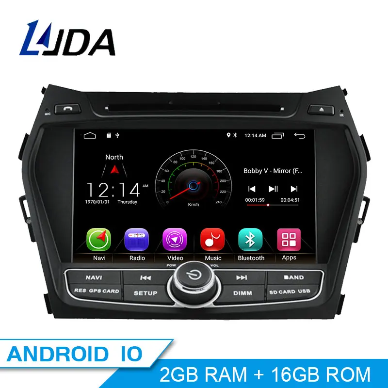 LJDA Android 10,0 автомобильный dvd-плеер для hyundai IX45 SANTA FE 2012 2013 Автомобильный Радио gps Навигация стерео Мультимедиа wifi Аудио