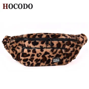 

HOCODO Leopard Crossbody Bags For Women 2019 Fashion Plush Chest Bag Large Zipper Shoulder Messenger Bag Phone Purses Sac A Dos
