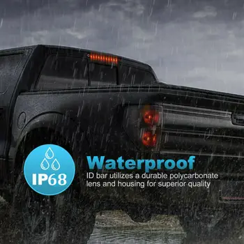 

17In 9LED 12V Red Sealed Stop Tail Brake Turn Light Bar Submersible Trailer Truck RV Completely Sealed & Waterproof