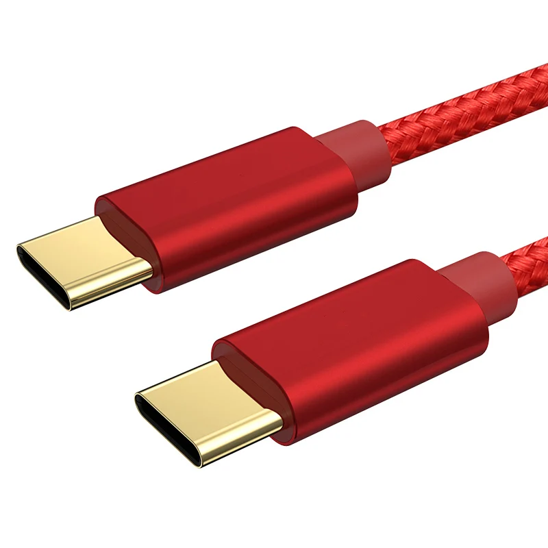 Кабель usb type-C-usb type-C для Xiaomi Redmi Note 7 Pro 60 Вт PD QC 4,0 Быстрая зарядка кабель type-C для samsung Galaxy S10 S9 S8 - Цвет: Red