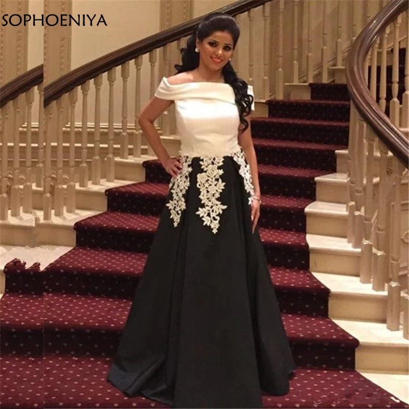 New Arrival White Black Formal dress Evening Party Prom dresses 2021 Vestidos de fiesta Lace Appliques Muslim evening | Свадьбы и