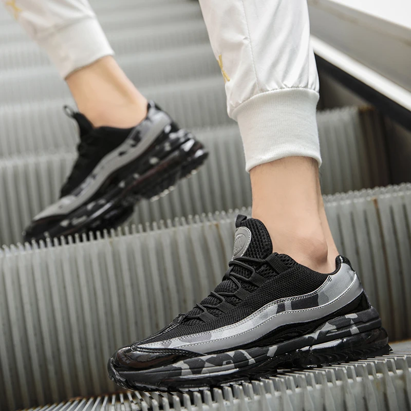 Air Sole Спортивная обувь для мужчин удобные брендовые новые кроссовки размер 39-46 на шнуровке уличная сетка Фитнес Спортивная обувь для