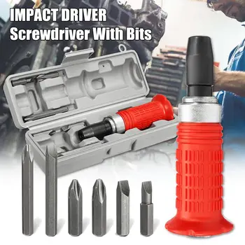 

Impact Screwdriver Driver Set Carbon Steel Multi Bits Hammer Socket Repair Tools Kit Storage Box Screwdriver Head Set