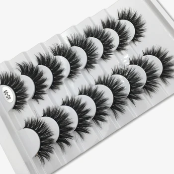 

5/8 pairs 3D Mink Lashes Natural False Eyelashes Dramatic Volume Fake Lashes Makeup Eyelash Extension Silk Eyelashes