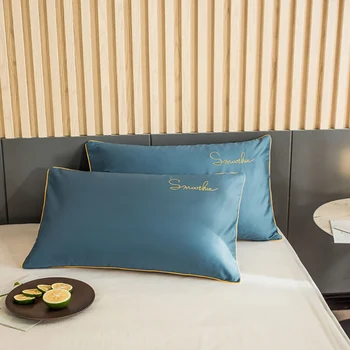 

2pcs 100% Mulberry Silk Pillowcases Multicolor Envelope Pure Silk Pillow Case Embroidered Pillowcase for Summer Healthy Sleep