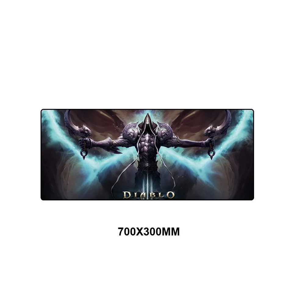 Diablo 3 коврик для мыши резиновый коврик XL большой игровой коврик для мыши геймер Противоскользящий ПК коврик для мыши Lockedge HD офисный коврик мышь для ноутбука - Цвет: 300x700x2mm
