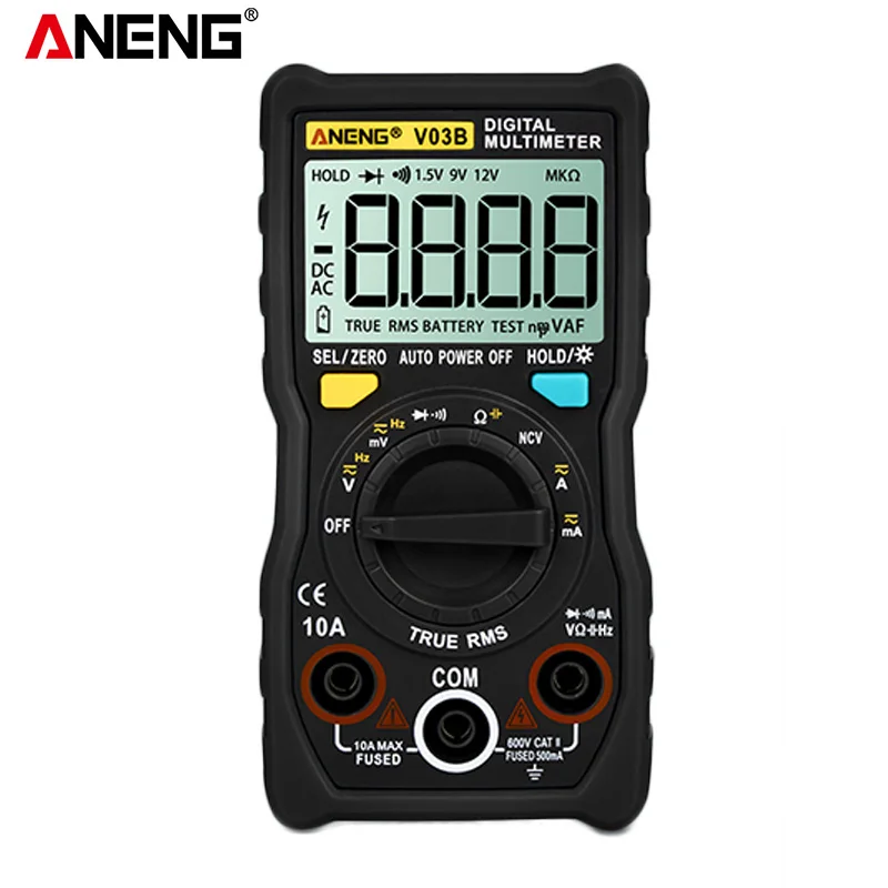 ANENG V03B цифровой мультиметр тестер lcd 4000 отсчетов Multimetro Авто Диапазон AC/DC Porfessional Амперметр Вольтметр HR