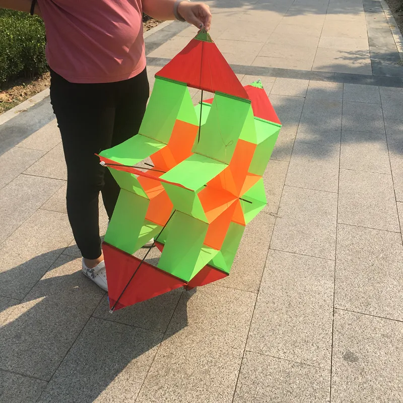 3D красочный шестиугольный сливовый воздушный змей с одним леером воздушный змей открытый Забавный спортивный Летающий игрушка детский подарок легко летает