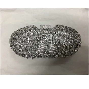 

Bridal Wedding Box Clutch Bags Party Pearl Beads Clutch Bags Handmade Wedding Bags Rhinestone Wedding Party Clutch Evening Bags