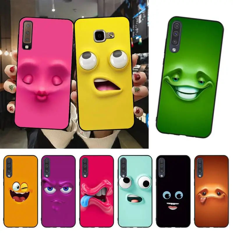 YNDFCNB 3D funny face Coque Shell Phone Case For Samsung A51 A71 A40 A50 A70 A10 A20