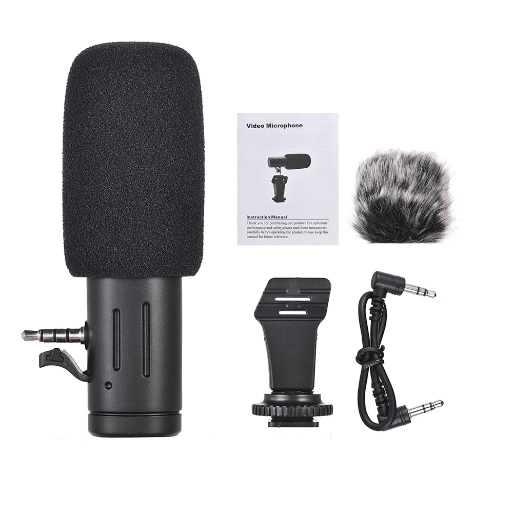 Universal Mini MIC Microphone Mini Portable Shotgun MIC Video Record Interview Vlogging Microphone for DSLR Cameras Smartphone