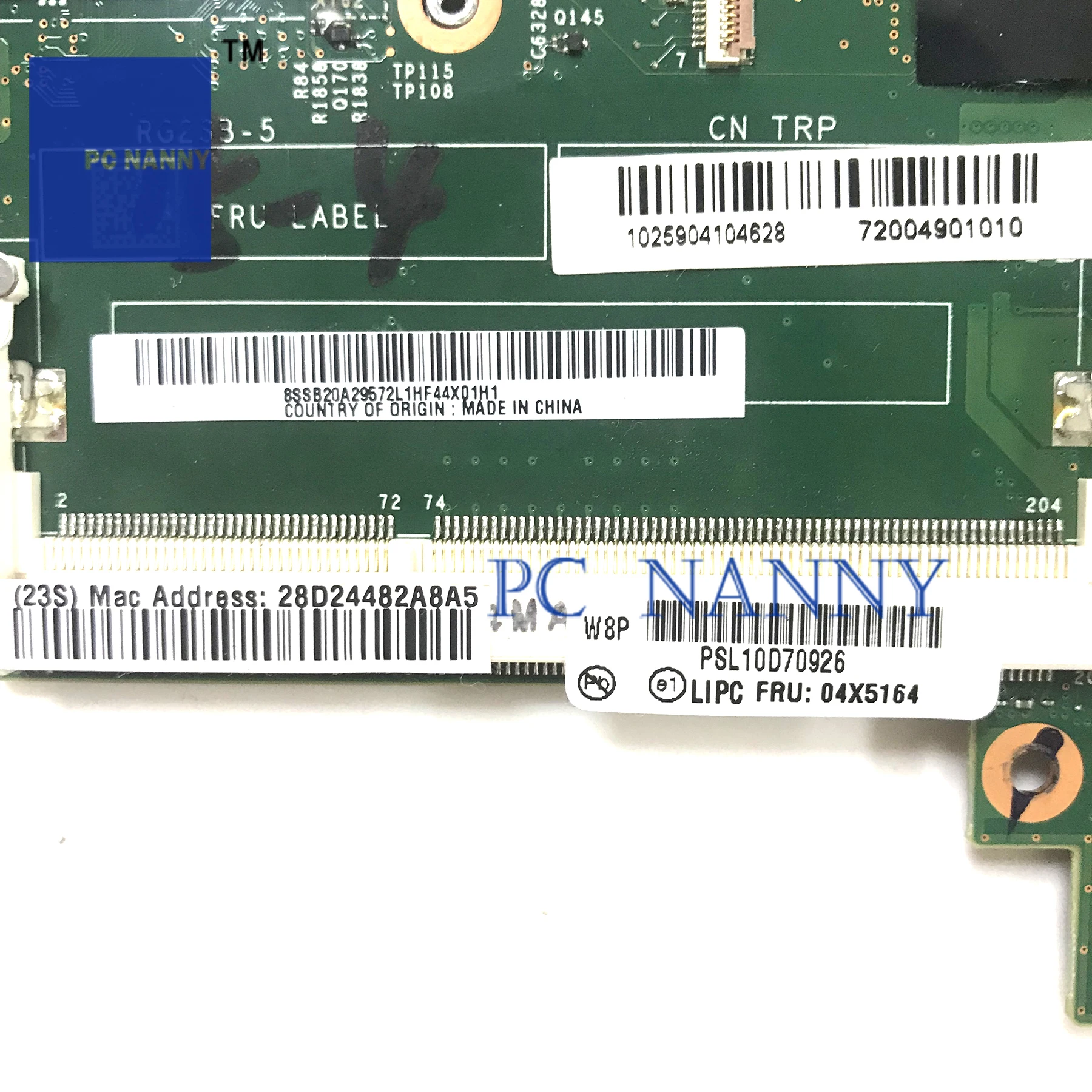 PANANNY для lenovo Thinkpad X240 Материнская плата ноутбука 04X5164 i5-4300U NM-A091 протестирована