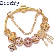 Boosbiy браслеты из драгоценности в европейском стиле с привлекательными бусинами в сети любви модный бренд браслет для женщин хорошие украшения в подарок