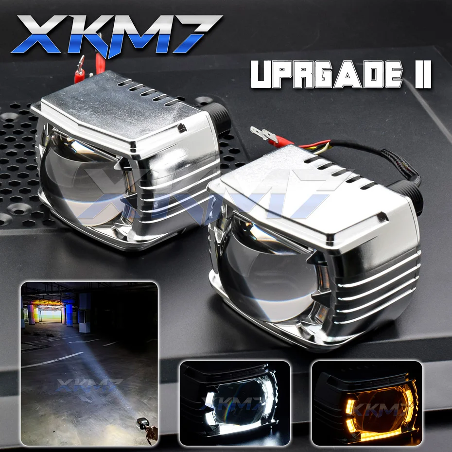 US $58.65 LED Projector High Beam Lenses For Headlights Switchback Angel Eyes Spotlights H1 H7 9005 9006 Car Lights Accessories Tuning 34W