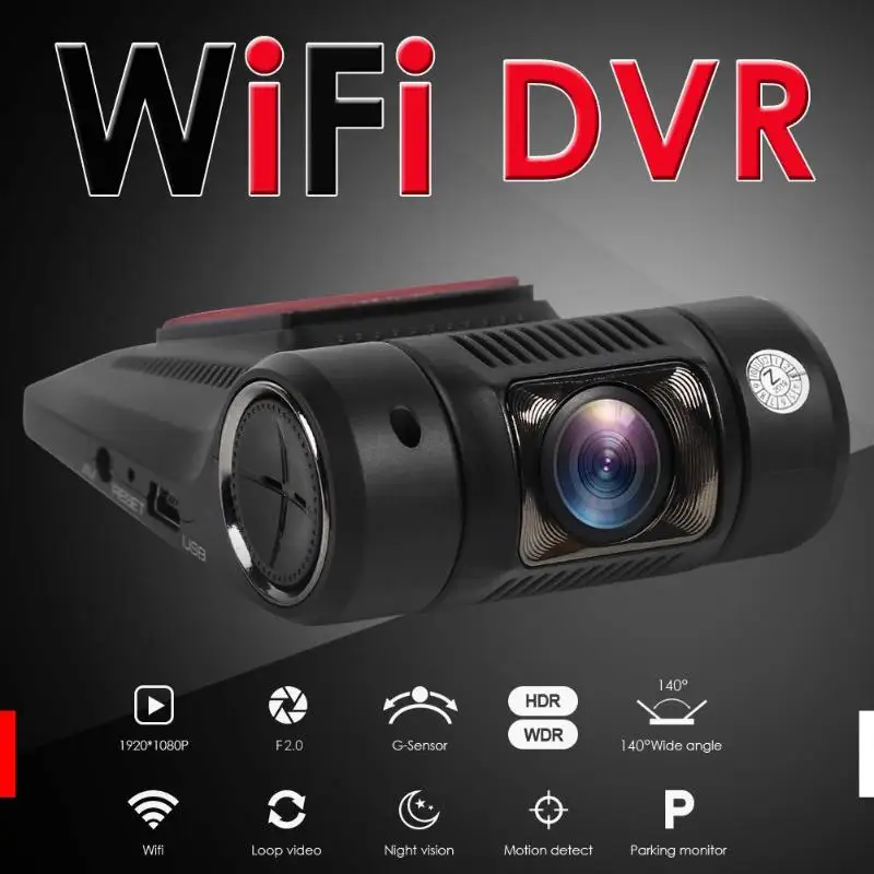 Видеорегистратор автомобильный видеорегестратор зеркало FHD 1080p WiFi Автомобильная камера видеорегистратор инфракрасного ночного видения монитор парковки