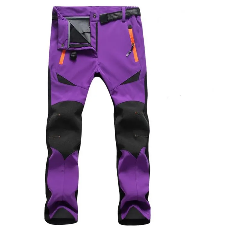 

Casual Stretch Thick Warm Pants Women Winter Snow Waterproof Fleece Softshell Trousers Women Sweatpants Tactical Thermal Pants