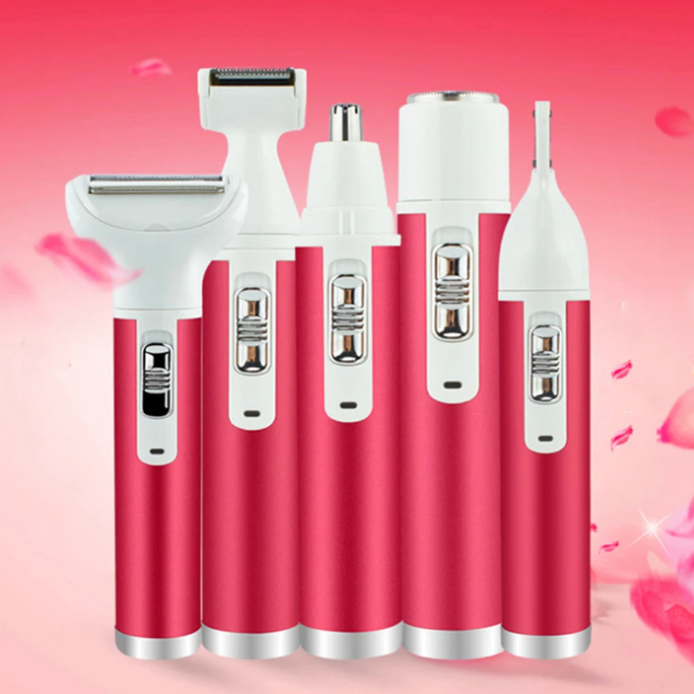 5 in 1 Epilator Female Eyebrow Trimmer Epilator Shaver For Hair Removal Epilator Face depilador Female Bikini Depilatory