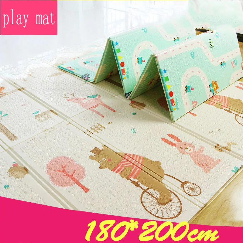 

Baby Xpe Foldable Baby Play Mat Waterproof Soft Floor Playmat Foldable Crawling Kid Game Activity Rug Folding Educational Toys