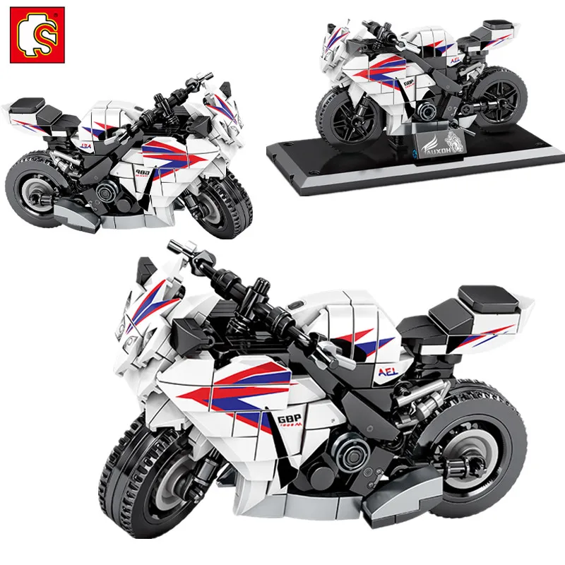 SEMBO City Technic Motorcycle Model Building Blocks Speed Motor Car Creator Motorbike Bricks Compatible Toy for Boys Gifts | Игрушки и