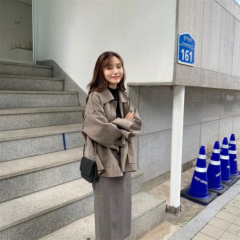 Autumn And Winter New Style Online Celebrity Fashion Elegant Loose Retro Slimming INS Fashion Graceful Coat Women's Super F