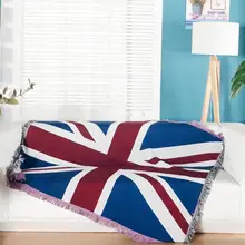 Британский флаг Великобритании диван пледы одеяло вязаное кресло диван-чехол для дивана ковер хлопок путешествия чехол гобелен пляжное одеяло с кисточками