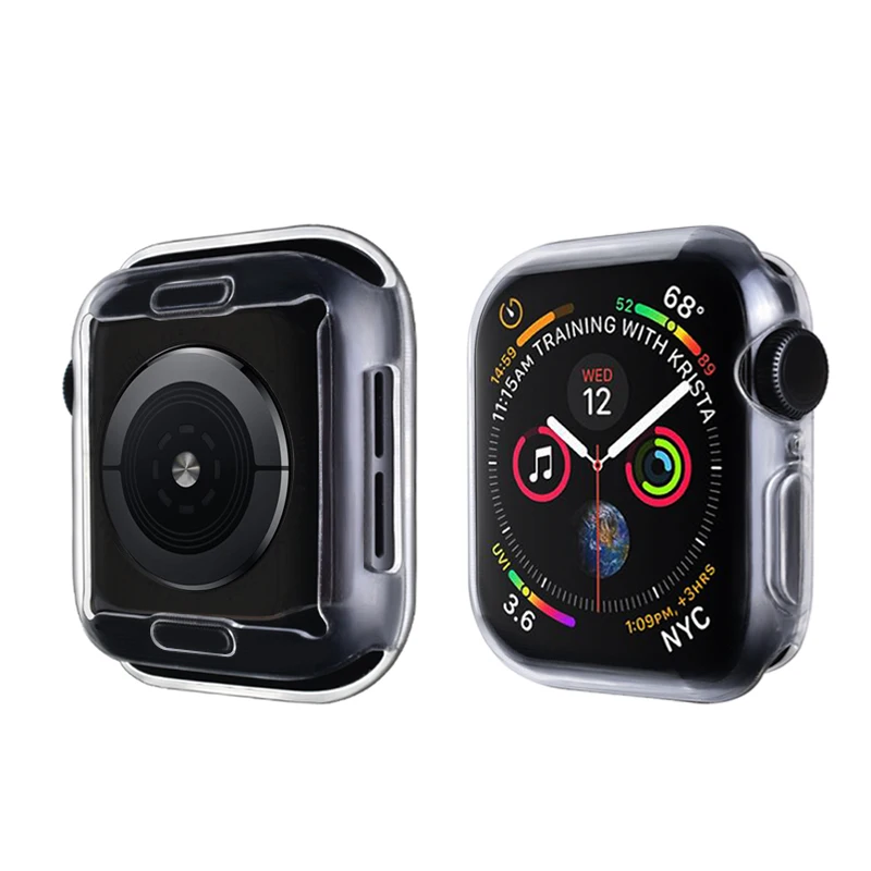 

Cover for Apple watch 5 4 case 44mm 40mm iWatch case 42mm 38mm Full TPU Screen Protector bumper Apple Watch band accessories