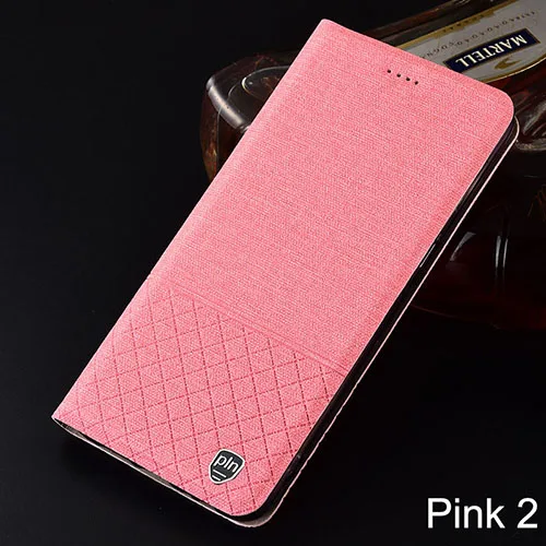 pink 2 Чехол для Xiaomi mi A3 mi A3 плед Стиль Холст Узорная Кожа, флип-чехол для Xiaomi mi A3 Чехлы Coque - Цвет: pink 2