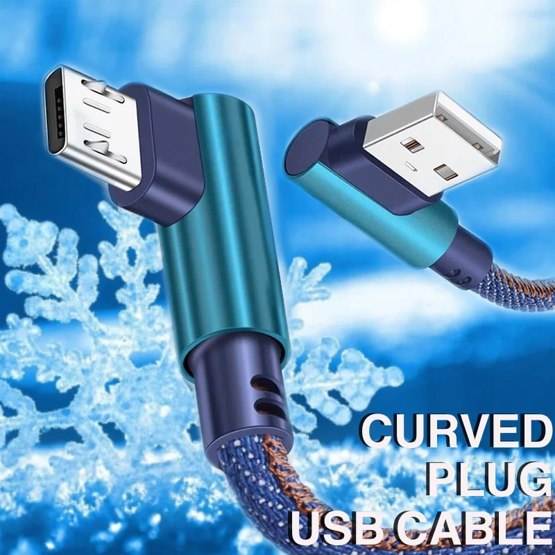 Джинсовый USB кабель 0 25 м 1 2 для мобильного телефона на Android Micro iphone быстрая зарядка