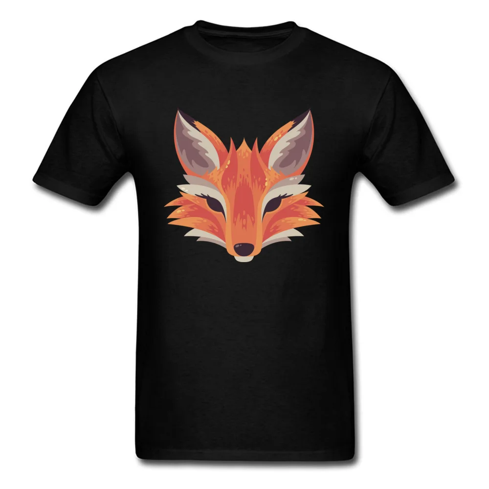 T shirt men Europe T-Shirt Red Fox TShirt Men T Shirts Quality Cotton Clothes Casual Autumn Tees Cartoon Streetwear No Fade