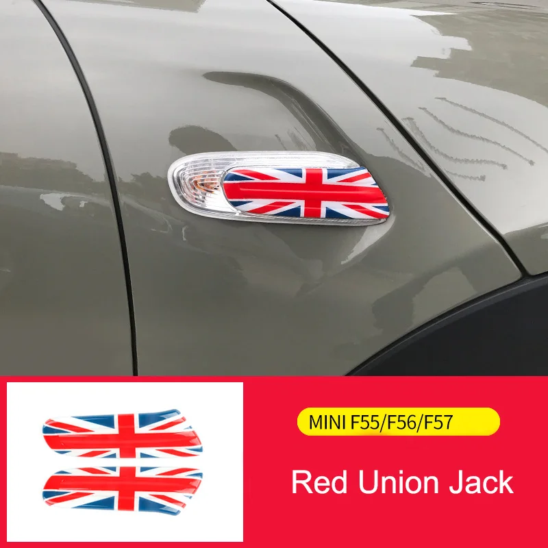 F55 F56 F57 UK Union Jack Флаг Стиль автомобиля боковой габаритный фонарь крышка наклейка для MINI Cooper-up F54 F55 F56 F57 JCW Clubman авто аксессуары - Название цвета: F55 F56 F57