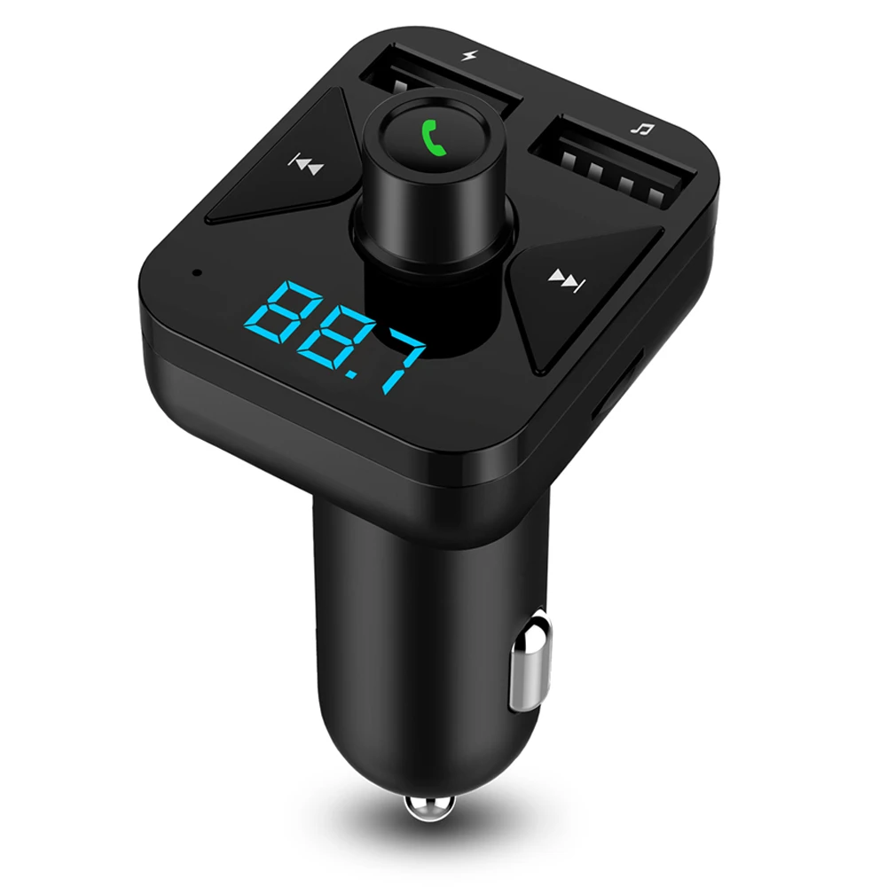 Black Zeepin автомобильный fm-передатчик Bluetooth руководство пользователя BT-16 Автоматическое отключение питания батарея напряжение цифровой дисплей usb зарядка mp3-плеер - Название цвета: Black