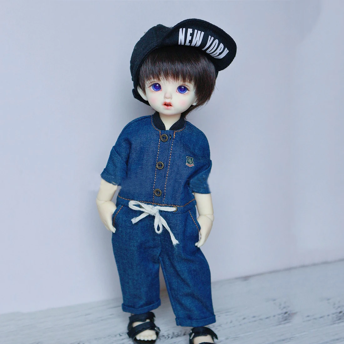 

Flyer Jumpsuits Clothes Set Doll Accessories for 1/6 BJD Dolls - Dark Blue/Light Blue No Doll